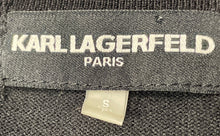 Load image into Gallery viewer, Karl Lagerfeld Paris Womens Black Long Sleeve Embellished Cardigan Sweater Sz S