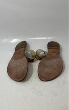 Load image into Gallery viewer, Joie A La Plage Womens Golden-Tone Leather Slip-On Thong Sandals Size 9.5