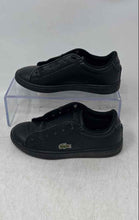 Load image into Gallery viewer, Lacoste Kids Carnaby EVO 118 4 Black Leather Sneaker Shoes Size 11 No Laces