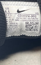 Load image into Gallery viewer, Nike Mens Vapor Max Shark CD0074-001 Black White Lace-Up Football Cleats Sz 8.5