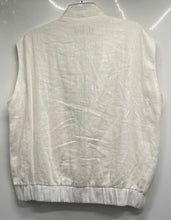 Load image into Gallery viewer, Zara Womens White Sleeveless Flat Pockets Snap Front Oversized Vest Size XS-S