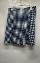 Load image into Gallery viewer, Tommy Hilfiger Womens White Blue Geometric Print Side Zipper A-Line Skirt Size M