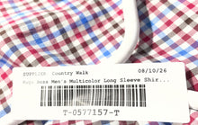 Load image into Gallery viewer, Hugo Boss Mens Multicolor Gingham Slim Fit Long Sleeve Button-Up Shirt Size S