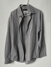 Load image into Gallery viewer, Pierre Cardin Mens Gray Slim Fit Collared Long Sleeve Dress Shirt Size Large