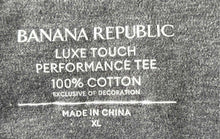 Load image into Gallery viewer, Banana Republic Mens Gray Cotton Luxe Touch Performance T-Shirt Size XL
