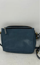 Load image into Gallery viewer, Fossil Womens Blue Inner Pocket Adjustable Strap Zipper Small Crossbody Purse