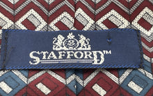 Load image into Gallery viewer, Stafford Mens Multicolor Geometric Silk Adjustable Pointed Tie One Size