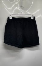 Load image into Gallery viewer, Adidas Womens Black Cotton Elastic Waist Pockets Regular Fit Sweatshorts No Size