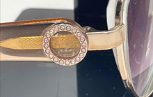 Load image into Gallery viewer, Authentic Versace Women's Silver-Tone Brown Frame Crystal Glasses