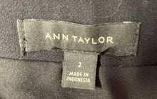 Load image into Gallery viewer, Ann Taylor Womens Black Long Sleeve Pockets Full-Zip Jacket Size 2