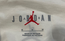 Load image into Gallery viewer, Jordan Mens White Cotton Crew Neck Short Sleeve Pullover T-Shirt Size Medium