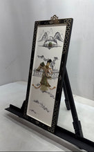 Load image into Gallery viewer, Asian Style With A Geisha Black Lacquer Edge & Decorative Background Wall Panel