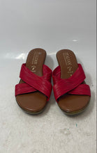 Load image into Gallery viewer, Italian Shoemakers Womens Kenny Red Wedge Heel Slip-On Slide Sandals Size 9