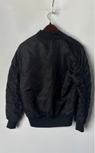 Load image into Gallery viewer, Fried Denim NYC Mens Black Long Sleeve Regular Fit Full-Zip Bomber Jacket Size S