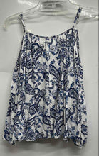 Load image into Gallery viewer, Forever 21 Womens Blue White Paisley Cold Shoulder Sleeve Blouse Top Size S