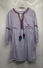 Load image into Gallery viewer, Tommy Bahama Womens Salina Purple Pink Striped Tie Neck Poplin Shift Dress Sz XS
