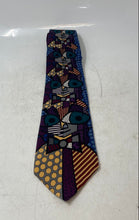 Load image into Gallery viewer, Romero Britto Mens Multicolor Abstract Silk Designer Adjustable Pointed Tie