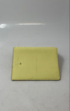 Load image into Gallery viewer, Kate Spade New York Womens Yellow Leather Flap Mini Passport Card Holder