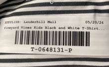 Load image into Gallery viewer, Vineyard Vines Kids Black And White Striped Short Sleeve Golf Polo Shirt Size 6