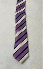 Load image into Gallery viewer, Hugo Boss Mens Purple Striped Print Tailored Adjustable Formal Designer Tie