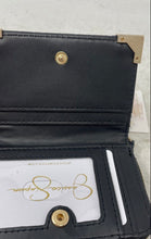 Load image into Gallery viewer, Jessica Simpson Womens Black Leather Detachable Chain Zip-Around Wallet With Tag
