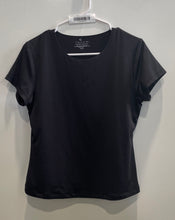 Load image into Gallery viewer, Tahari Womens Black Short Sleeve Crew Neck Pullover T-Shirt Size Medium