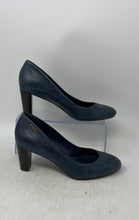 Load image into Gallery viewer, Lauren Ralph Lauren Womens Blue Leather Slip-On Block Pump Heels Size 7.5 B