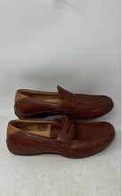 Load image into Gallery viewer, Fossil Mens Brown Leather Slip-On Moc Toe Penny Loafer Shoes Size 9.5