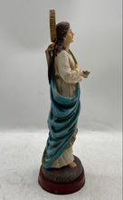 Load image into Gallery viewer, Firenze Italy Style Santa Lucia Holding Leaf Hand Painted Statue With Tag