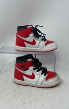 Load image into Gallery viewer, Nike Unisex Baby Air Jordan 1 AQ2665-161 White Red Black Sneakers Shoes Size 8C