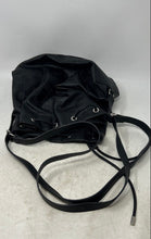 Load image into Gallery viewer, Steve Madden Womens Black Leather Drawstring Inner Pockets Bucket Bag