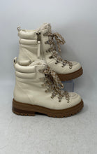 Load image into Gallery viewer, Circus By Sam Edelman Womens Cream Lace-Up Combat Boots Size 7