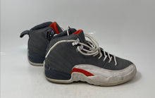 Load image into Gallery viewer, Nike Boys Air Jordan 12 Cool Gray Suede Mid Top Lace-Up Basketball Shoes Size 5Y