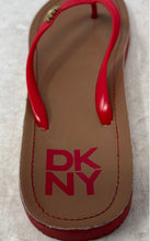 Load image into Gallery viewer, DKNY Womens Madi Red Open Toe Slip-On Flat Flip Flop Sandals Size 8.5-11