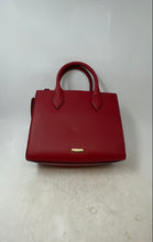 Load image into Gallery viewer, Aldo Womens Red Leather Detachable Strap Top Zipper Satchel Handbag