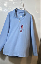 Load image into Gallery viewer, Izod Mens Blue Long Sleeve Mock Neck Quarter-Zip Pullover Sweater Size XL