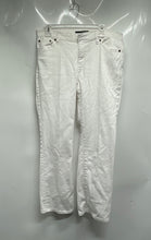Load image into Gallery viewer, Lauren Ralph Lauren Womens White Denim Dark Wash Straight Leg Jeans Size 10