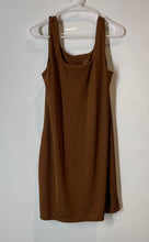 Load image into Gallery viewer, A New Day Womens Brown Ribbed Sleeveless Round Neck Sweater Dress Size M