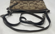 Load image into Gallery viewer, Coach Womens Brown Signature Print Jacquard Adjustable Strap Crossbody Bag