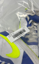 Load image into Gallery viewer, Nike Boys Court Borough 2 HJ9241-488 White Blue Neon Green Sneaker Shoes Size 4Y