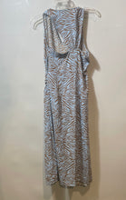 Load image into Gallery viewer, Zara Womens Blue Animal Print V-Neck Sleeveless Front Slit Maxi Dress Size Small