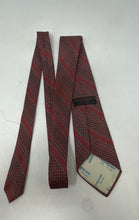 Load image into Gallery viewer, Yves Saint Laurent Mens Red Printed Silk Adjustable Pointed Tie