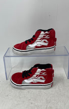 Load image into Gallery viewer, Vans Kids Sk8-Hi 721356 Red White Round Toe Back Zip Sneaker Shoes Size 5