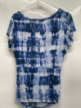 Load image into Gallery viewer, INC International Concepts Womens Blue Tie-Dye Ruched Blouse Top Size M