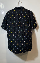 Load image into Gallery viewer, Levi's Mens Black Tropical Palm Tree Print Cotton Short Sleeve Button-Up Shirt L