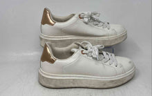 Load image into Gallery viewer, Steve Madden Womens Charlie White Gold Leather Low Top Sneakers Shoes Size 8M