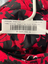 Load image into Gallery viewer, Tommy Hilfiger Womens Red Black Printed Long Sleeve Blouse Top Size XL