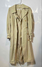 Load image into Gallery viewer, Perry Ellis Womens Light Khaki Double-Breasted Belted Trench Coat Size XS