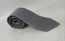 Load image into Gallery viewer, Michael Kors Mens Gray Polka Dot Keeper Loop Adjustable Designer Tie