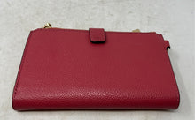 Load image into Gallery viewer, Michael Kors Womens Burgundy Pebbled Leather Credit Card Slot Bifold Wallet